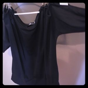 Fun, never worn black 3/4 sleeve top.